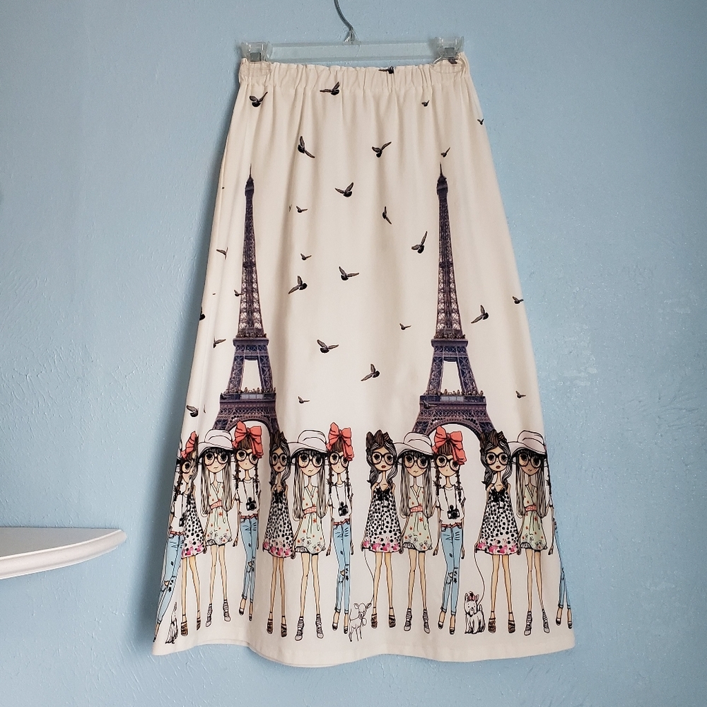 Handmade skirt girls sightseeing Eiffel Tower  A75